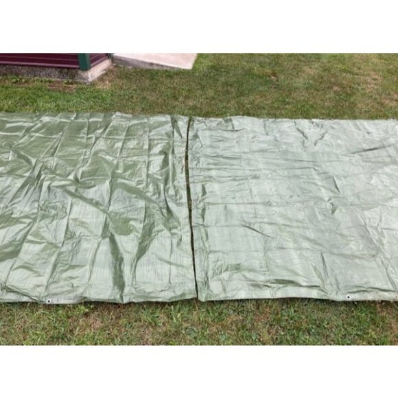 Tarp Green 6x6 Feet Multi Purpose Waterproof Poly Tarp Cover 5mil - Picture 2 of 2